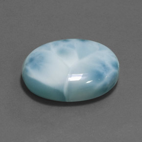 24,16 ctw natürlicher blauer Larimar, Oval Schliff, Lichtundurchlässig