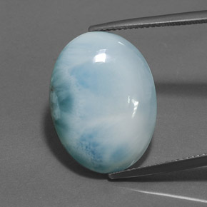 9,17 ctw natürlicher Blau Larimar, Oval Schliff, Lichtundurchlässig