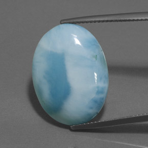 15,89 ctw natürlicher blauer Larimar, Oval Schliff, Lichtundurchlässig