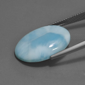 15,89 ctw natürlicher blauer Larimar, Oval Schliff, Lichtundurchlässig