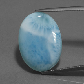 9,17 ctw natürlicher Blau Larimar, Oval Schliff, Lichtundurchlässig