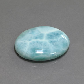 15,50 ctw natürlicher blauer Larimar, Oval Schliff, Lichtundurchlässig