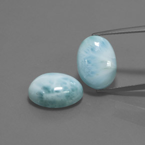  ct natürliche blauer Larimar-Edelsteine, Oval Schliff, Lichtundurchlässig