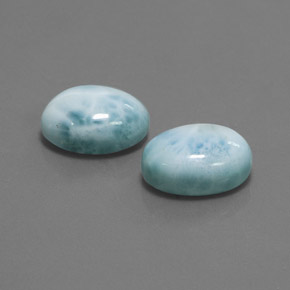  ct natürliche blauer Larimar-Edelsteine, Oval Schliff, Lichtundurchlässig