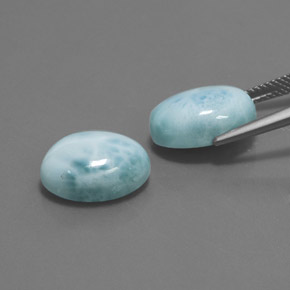  ct natürliche blauer Larimar-Edelsteine, Oval Schliff, Lichtundurchlässig