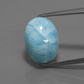 7,87 ctw natürlicher blauer Larimar, Oval Schliff, Lichtundurchlässig