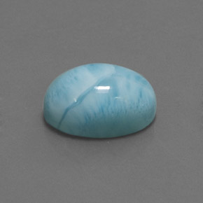 7,87 ctw natürlicher blauer Larimar, Oval Schliff, Lichtundurchlässig