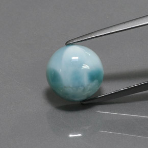 4,26 ctw natürlicher blauer Larimar, Rundschliff, Lichtundurchlässig