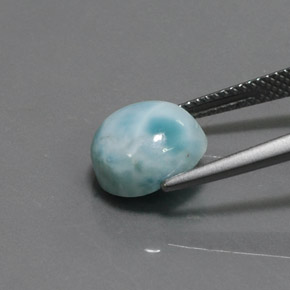4,26 ctw natürlicher blauer Larimar, Rundschliff, Lichtundurchlässig