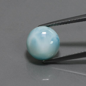 4,85 ctw natürlicher blauer Larimar, Rundschliff, Lichtundurchlässig