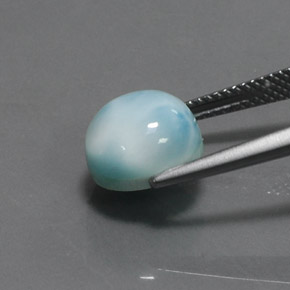 4,85 ctw natürlicher blauer Larimar, Rundschliff, Lichtundurchlässig
