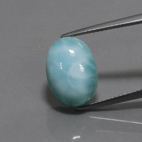 7,08 ctw natürlicher blauer Larimar, Oval Schliff, Lichtundurchlässig