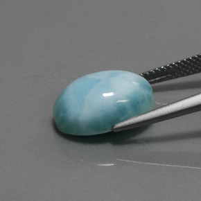 7,08 ctw natürlicher blauer Larimar, Oval Schliff, Lichtundurchlässig