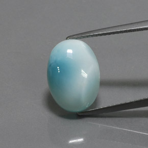 7,44 ctw natürlicher blauer Larimar, Oval Schliff, Lichtundurchlässig