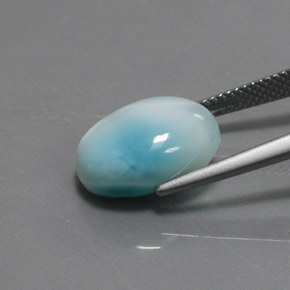 7,44 ctw natürlicher blauer Larimar, Oval Schliff, Lichtundurchlässig