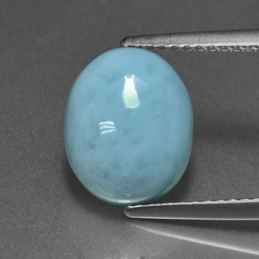 3,85 ctw natürlicher blauer Larimar, Oval Schliff, Lichtundurchlässig