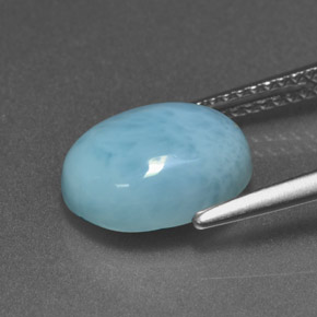 3,85 ctw natürlicher blauer Larimar, Oval Schliff, Lichtundurchlässig