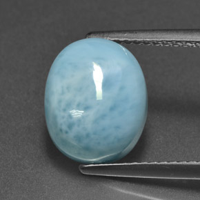 9,17 ctw natürlicher Blau Larimar, Oval Schliff, Lichtundurchlässig