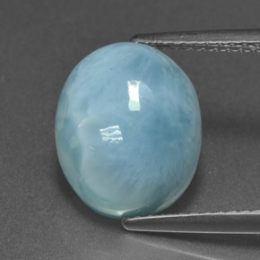 9,17 ctw natürlicher Blau Larimar, Oval Schliff, Lichtundurchlässig