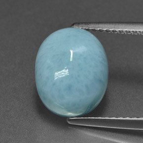 4,71 ctw natürlicher blauer Larimar, Oval Schliff, Lichtundurchlässig