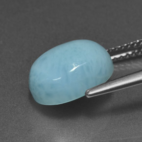 4,71 ctw natürlicher blauer Larimar, Oval Schliff, Lichtundurchlässig