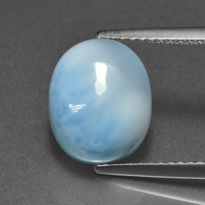 4,80 ctw natürlicher blauer Larimar, Oval Schliff, Lichtundurchlässig