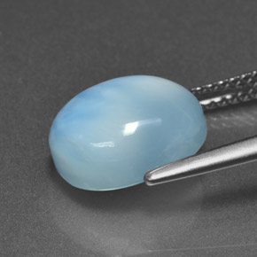4,80 ctw natürlicher blauer Larimar, Oval Schliff, Lichtundurchlässig