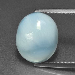 4,65 ctw natürlicher blauer Larimar, Oval Schliff, Lichtundurchlässig