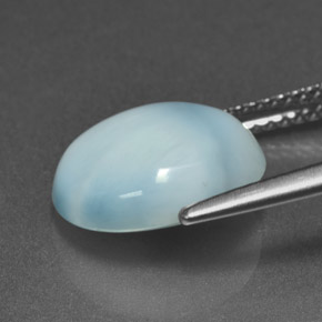 4,65 ctw natürlicher blauer Larimar, Oval Schliff, Lichtundurchlässig