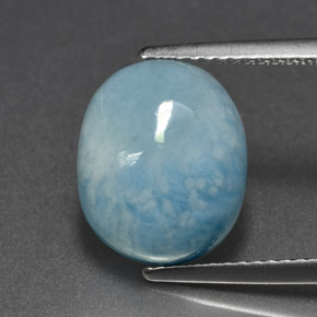 9,17 ctw natürlicher Blau Larimar, Oval Schliff, Lichtundurchlässig