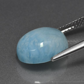 9,17 ctw natürlicher Blau Larimar, Oval Schliff, Lichtundurchlässig