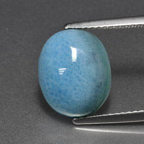 5,04 ctw natürlicher blauer Larimar, Oval Schliff, Lichtundurchlässig