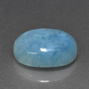 6,88 ctw natürlicher blauer Larimar, Oval Schliff, Lichtundurchlässig