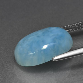 6,88 ctw natürlicher blauer Larimar, Oval Schliff, Lichtundurchlässig