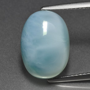 7,96 ctw natürlicher blauer Larimar, Oval Schliff, Lichtundurchlässig