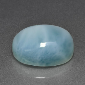 7,96 ctw natürlicher blauer Larimar, Oval Schliff, Lichtundurchlässig