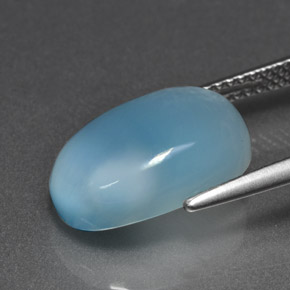 7,11 ctw natürlicher blauer Larimar, Oval Schliff, Lichtundurchlässig
