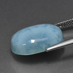 11,25 ctw natürlicher blauer Larimar, Oval Schliff, Lichtundurchlässig