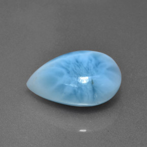 5,87 ctw natürlicher blauer Larimar, Birnenform, Lichtundurchlässig