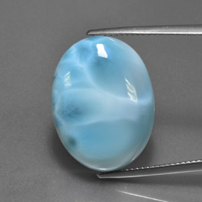 24,71 ctw natürlicher blauer Larimar, Oval Schliff, Lichtundurchlässig