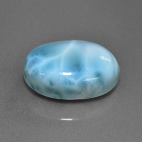 24,71 ctw natürlicher blauer Larimar, Oval Schliff, Lichtundurchlässig