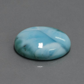 15,22 ctw natürlicher blauer Larimar, Oval Schliff, Lichtundurchlässig