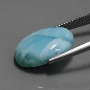 15,22 ctw natürlicher blauer Larimar, Oval Schliff, Lichtundurchlässig