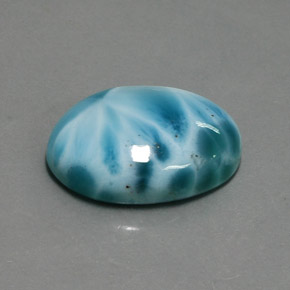 15,87 ctw natürlicher blauer Larimar, Oval Schliff, Lichtundurchlässig