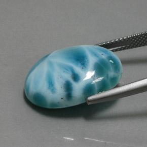 15,87 ctw natürlicher blauer Larimar, Oval Schliff, Lichtundurchlässig