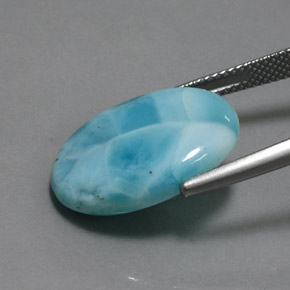 9,17 ctw natürlicher Blau Larimar, Oval Schliff, Lichtundurchlässig