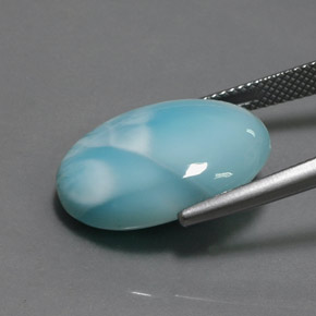 15,80 ctw natürlicher blauer Larimar, Oval Schliff, Lichtundurchlässig