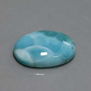 14,23 ctw natürlicher blauer Larimar, Oval Schliff, Lichtundurchlässig