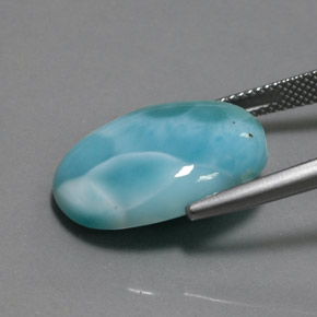 14,23 ctw natürlicher blauer Larimar, Oval Schliff, Lichtundurchlässig