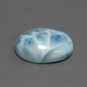 9,17 ctw natürlicher Blau Larimar, Oval Schliff, Lichtundurchlässig
